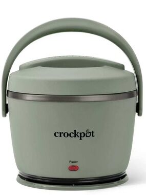 Crockpot Compact Electric Cooker in Sage Green with Folding Handle